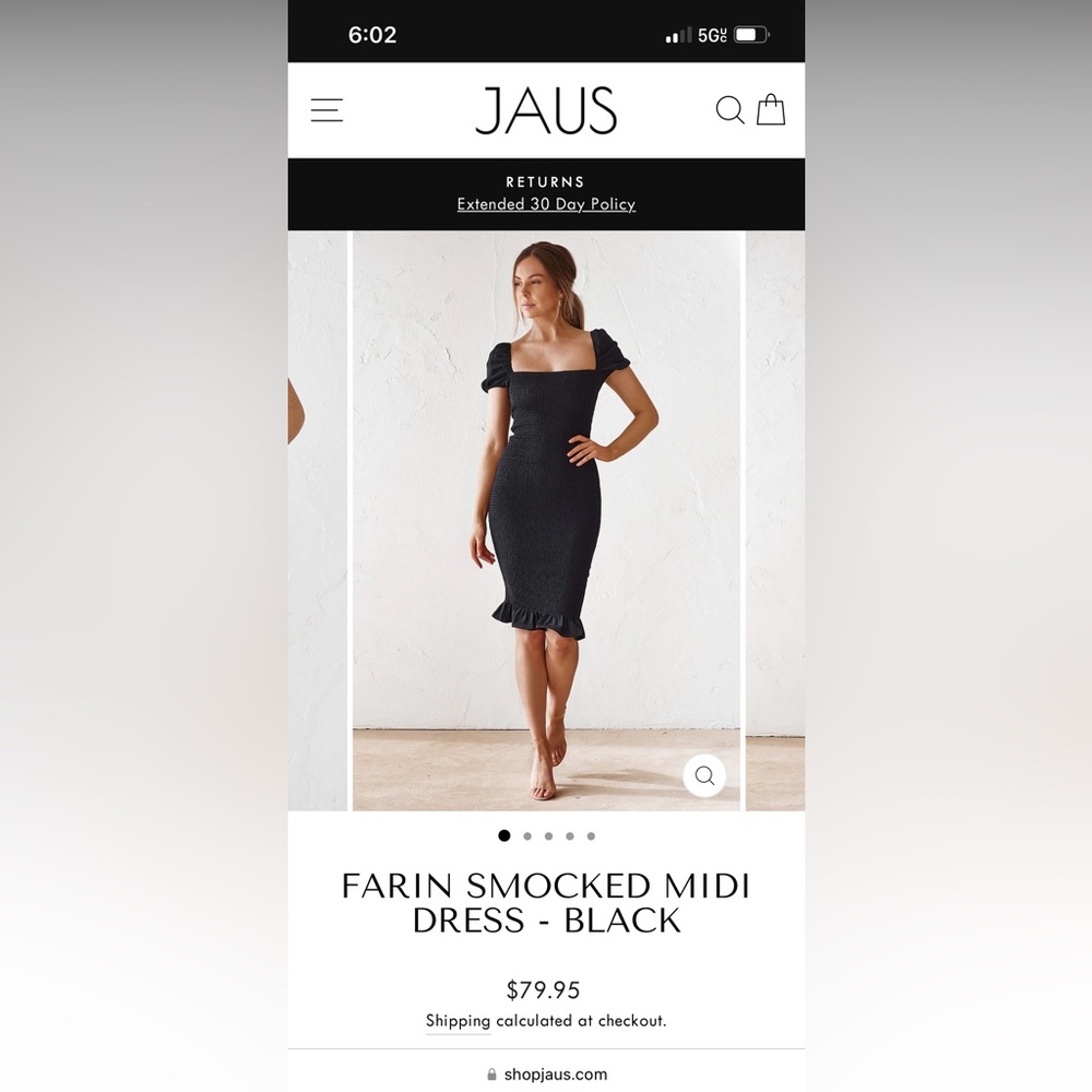 Jaus Black Dress